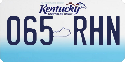 KY license plate 065RHN