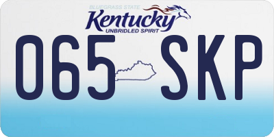 KY license plate 065SKP