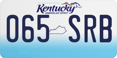 KY license plate 065SRB