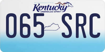 KY license plate 065SRC