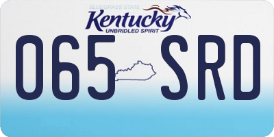 KY license plate 065SRD
