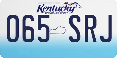 KY license plate 065SRJ