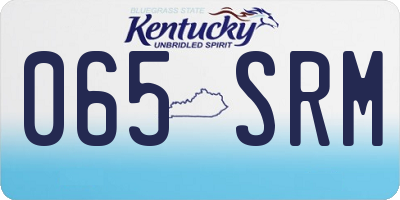 KY license plate 065SRM