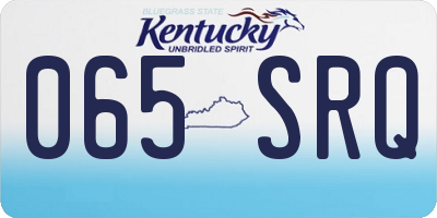 KY license plate 065SRQ