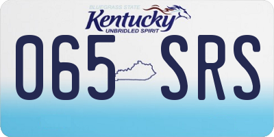 KY license plate 065SRS