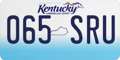 KY license plate 065SRU