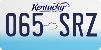 KY license plate 065SRZ