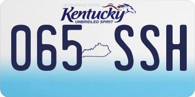 KY license plate 065SSH