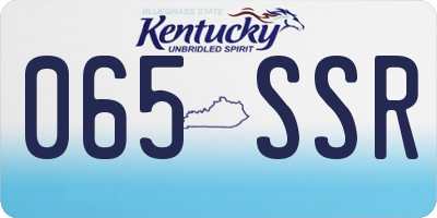 KY license plate 065SSR