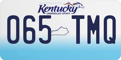 KY license plate 065TMQ