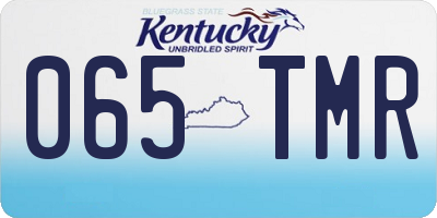 KY license plate 065TMR