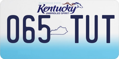 KY license plate 065TUT