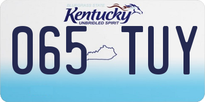 KY license plate 065TUY