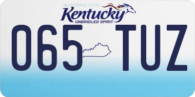 KY license plate 065TUZ