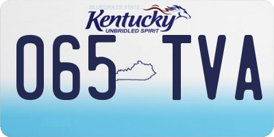 KY license plate 065TVA