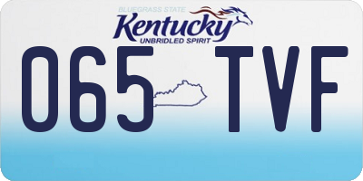 KY license plate 065TVF