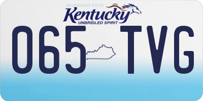 KY license plate 065TVG