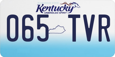 KY license plate 065TVR