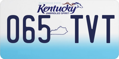 KY license plate 065TVT