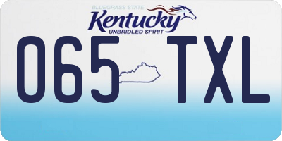 KY license plate 065TXL