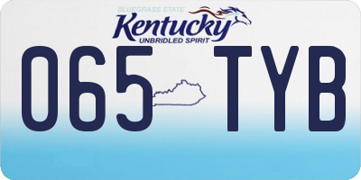 KY license plate 065TYB