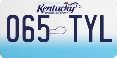 KY license plate 065TYL