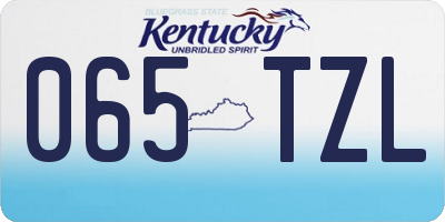 KY license plate 065TZL