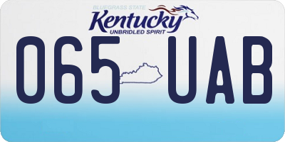KY license plate 065UAB