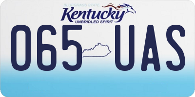 KY license plate 065UAS