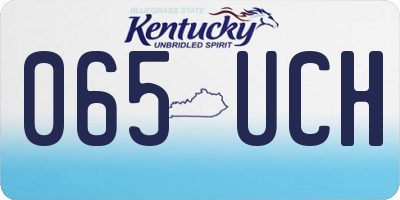 KY license plate 065UCH