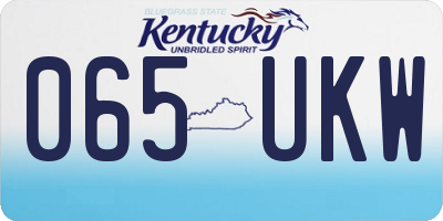 KY license plate 065UKW