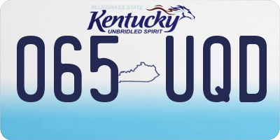 KY license plate 065UQD