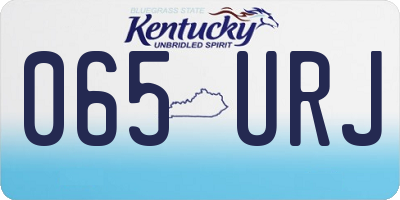 KY license plate 065URJ