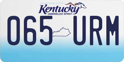 KY license plate 065URM