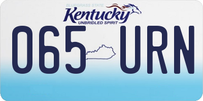 KY license plate 065URN