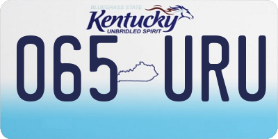 KY license plate 065URU