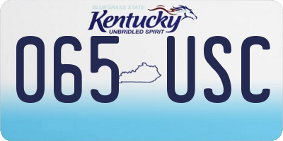KY license plate 065USC