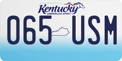 KY license plate 065USM