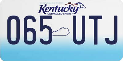 KY license plate 065UTJ