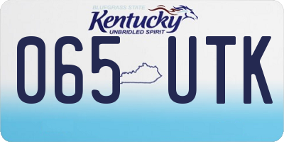 KY license plate 065UTK