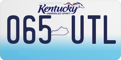 KY license plate 065UTL