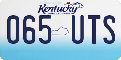 KY license plate 065UTS