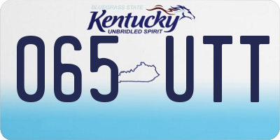KY license plate 065UTT