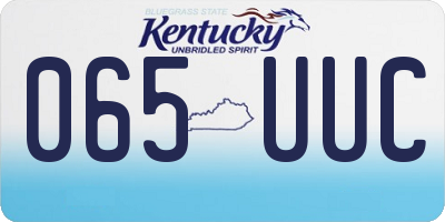 KY license plate 065UUC