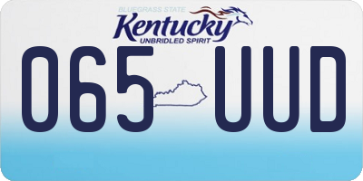 KY license plate 065UUD
