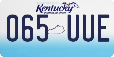 KY license plate 065UUE