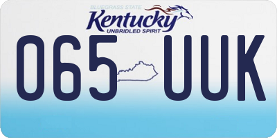 KY license plate 065UUK
