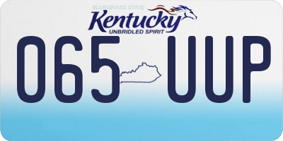 KY license plate 065UUP