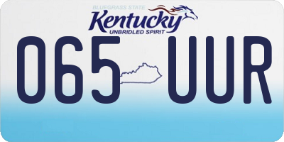 KY license plate 065UUR