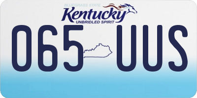 KY license plate 065UUS